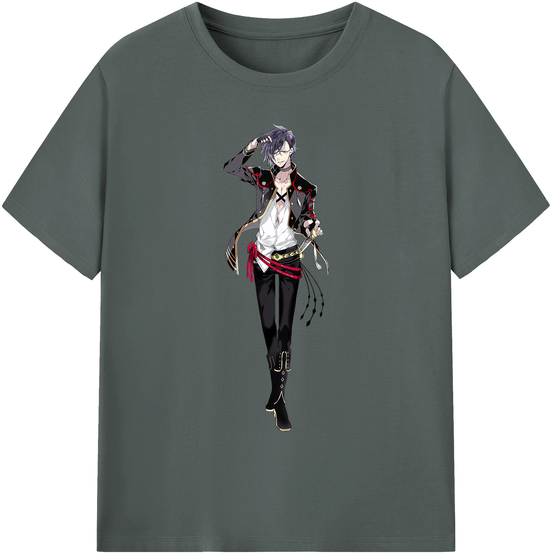 （画像用） 刀剣乱舞 Touken Ranbu 綿100％ メンズ半袖Tシャツ｜肌触りやわらか＆通気性
